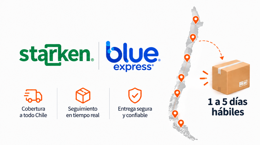 Envíos a todo Chile con Starken y Blue Express, 1 a 5 días hábiles